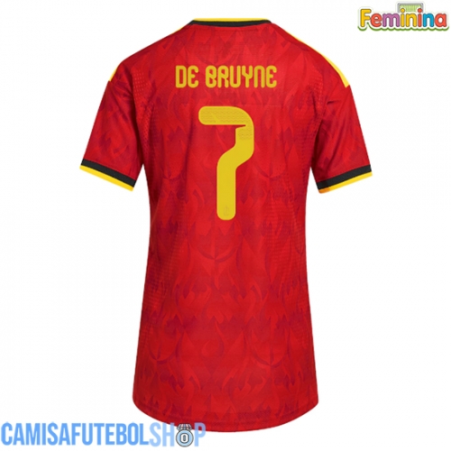 Camisa de time de futebol Bélgica Kevin De Bruyne #7 Replicas 1º Equipamento Feminina Mundo 2026 Manga Curta